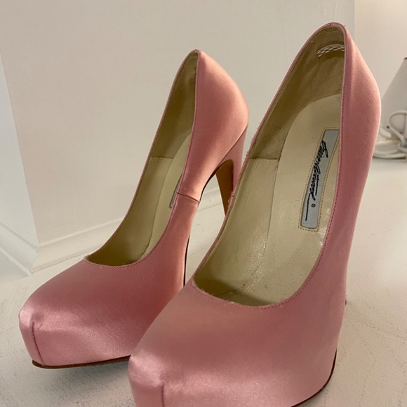 Brian Atwood Pink Satin Pumps - Picture 2 of 6